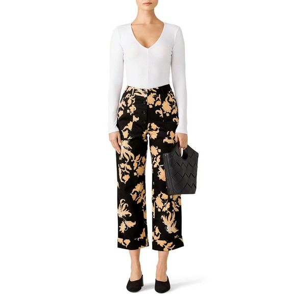 Scotch & Soda Pants - Scotch & Soda Floral Print Cropped Trouser Pants